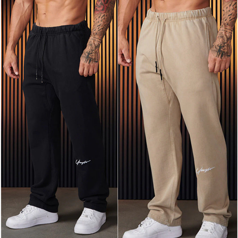 Youngla Men's Sports Pants American Style Sports Casual Straight Trousers Gym Running Training Pants