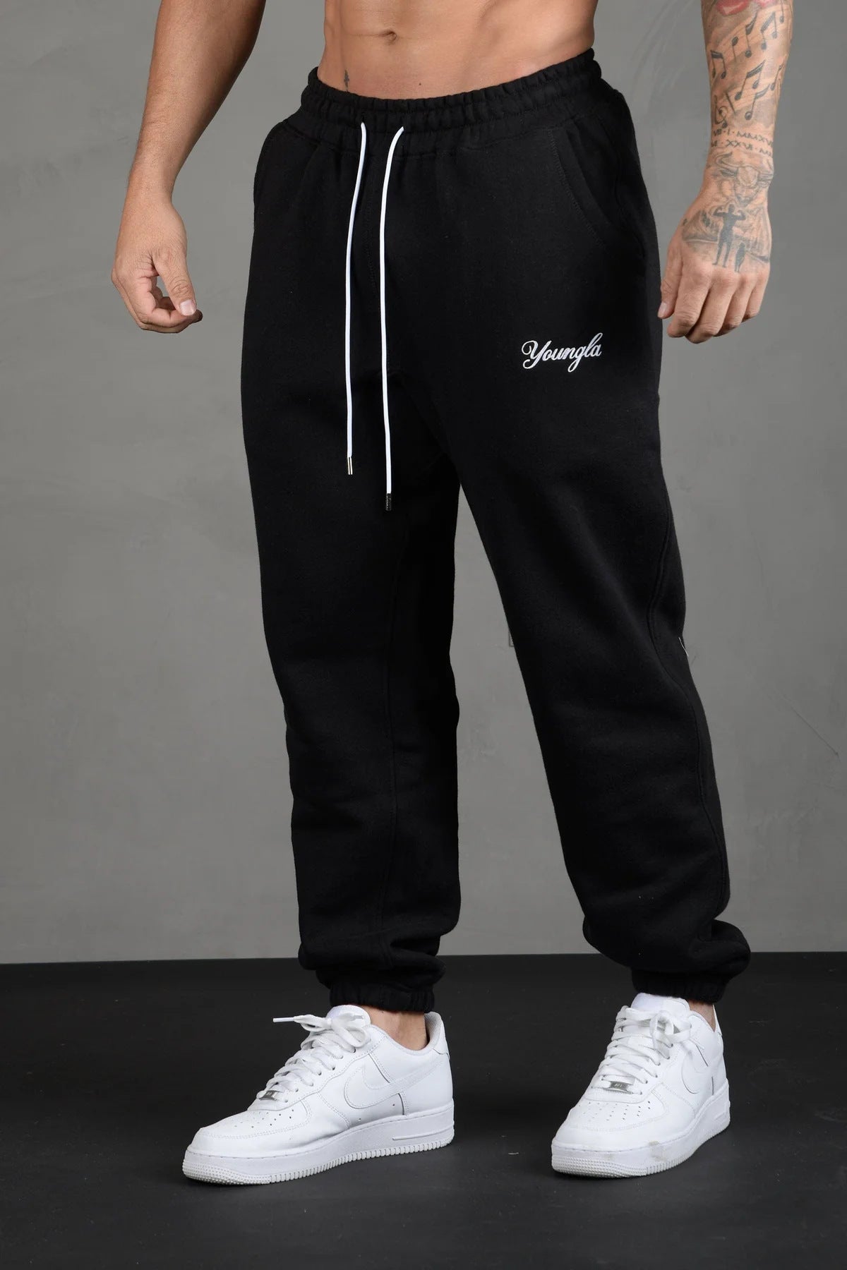 Men's Sports Pants Autumn and Winter New Gym Sports Fitness Cotton Embroidery Ankle-Tied Sweatpants