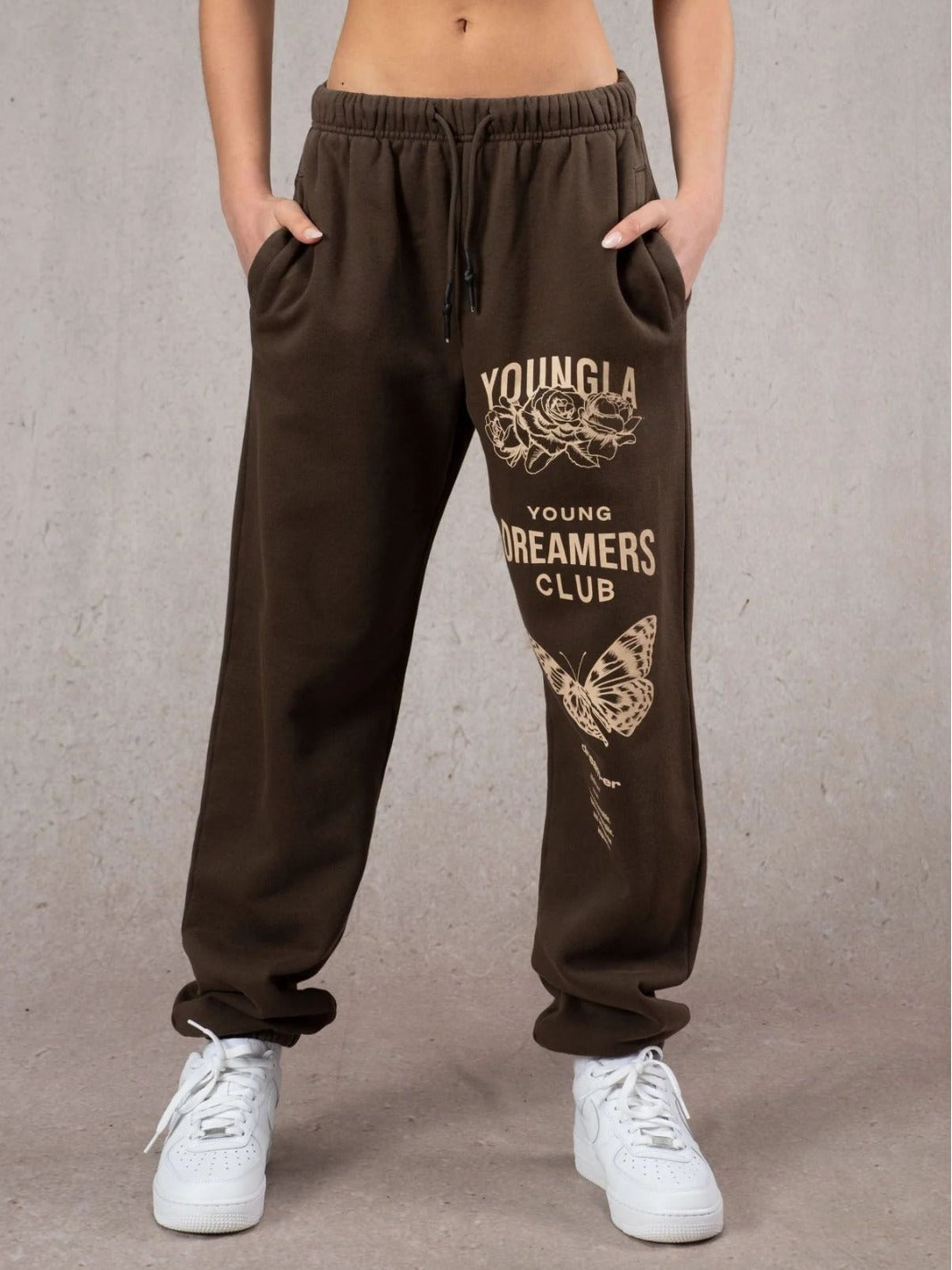 Youngla American Sports Pants Gym Bodybuilding Running Training Pants Cotton Terry Printed Ankle-Tied Trousers