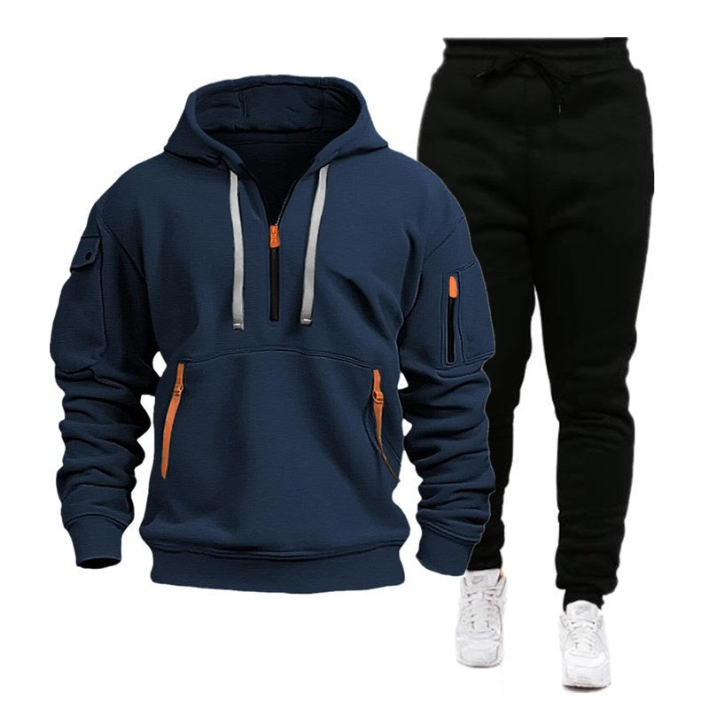 Men's Tracksuit 2 Pieces Set S-3XL Zip Up Hoodie Sweatsuits Athletic Jogging Suit Set Casual Outfit with Pockets