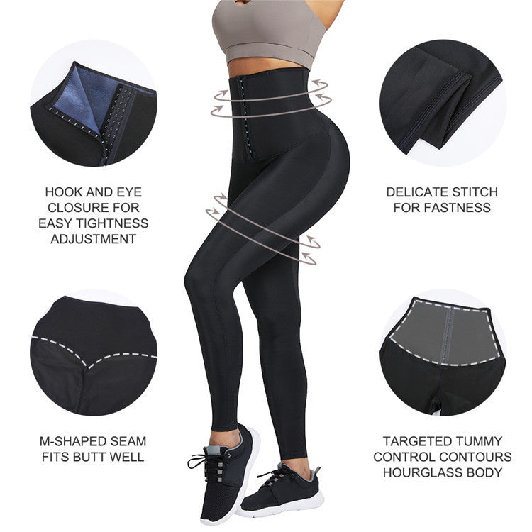 Slim Bodysuit for Women Slim Bodysuit for Women plus Size High Top Sports Belly Tight Pants Outer Wear Breasted Corset Bottoming Shark Pants Leggings