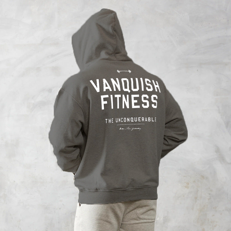 Vanquish Spring and Autumn New Men's Sports Fitness Oversized Pullover Hoodie High Quality Cotton Sweater