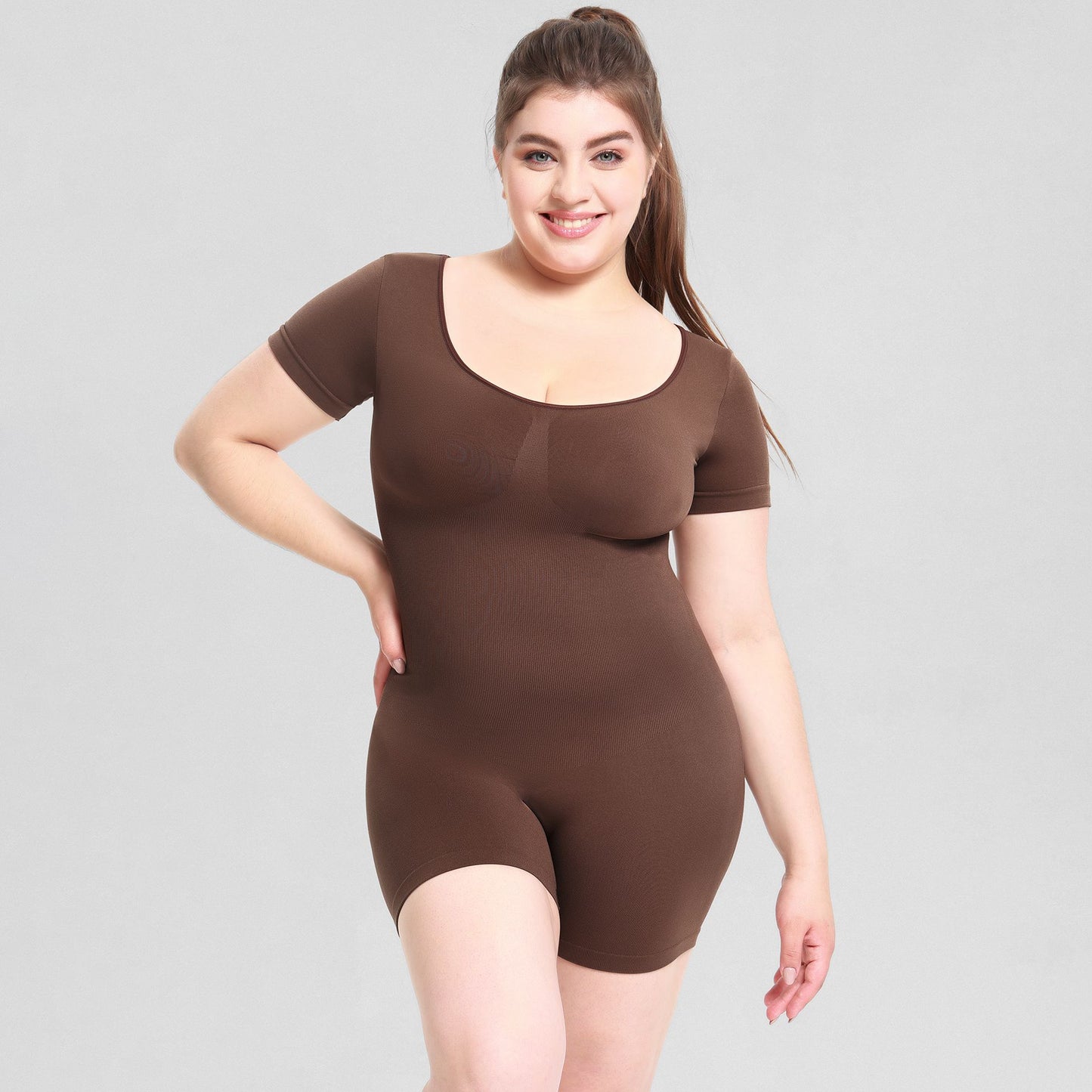 Slim Bodysuit for Women Slim Bodysuit for Women Girdle Jumpsuit Adult Women Outer Wear Bodybuilding Jumpsuits Short Sleeve Corset Hip Lifting Bodysuit