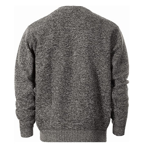 Men's Knitted fleece-lined Cardigan V-neck Knitted Sweater for Middle-aged and Elderly Business Casual Sweater