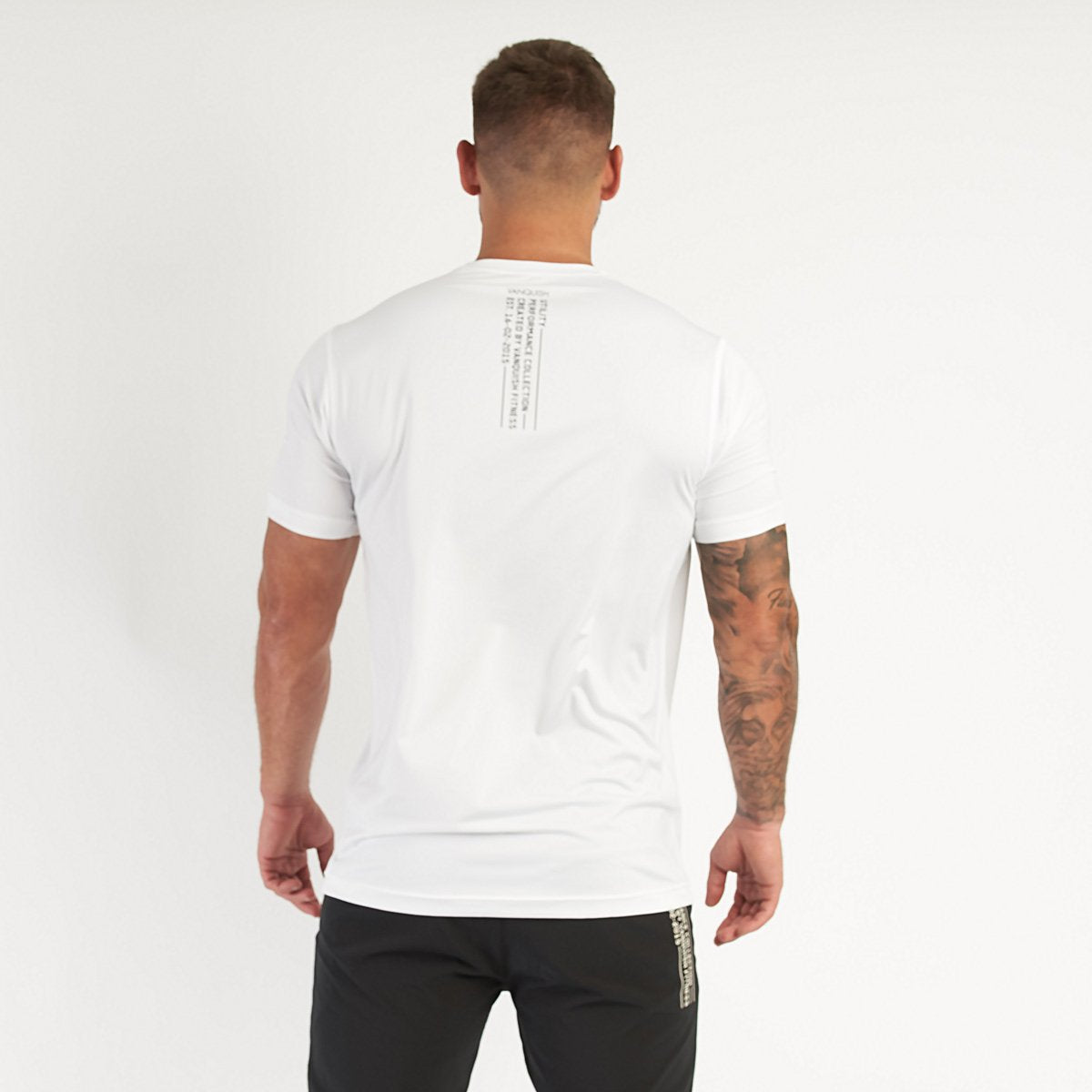 Vanquish Men's Cotton T-shirt Slim Fit Crew Neck Casual Patchwork Short Sleeve Gym Sports Training Wear