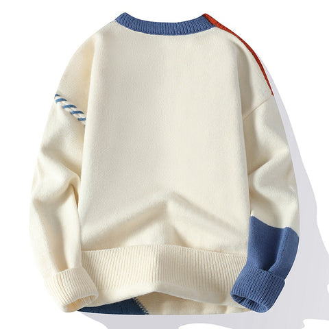 Men's Knitted Casual Crew Neck Sweater – Soft & Comfortable Everyday Essential