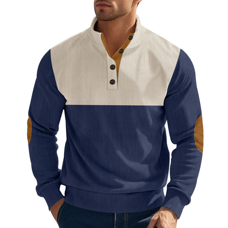 Men's Quarter Zip Up Pullover Slim Fit Mock Neck Long Sleeve Sweaters