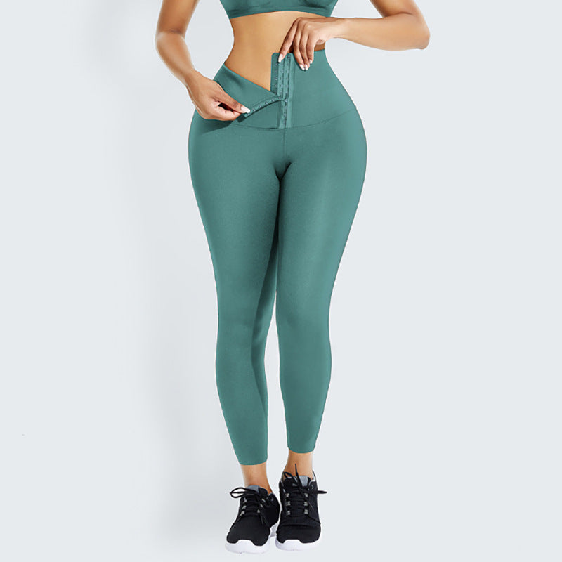 Slim Bodysuit for Women Slim Bodysuit for Women plus Size High Top Sports Belly Tight Pants Outer Wear Breasted Corset Bottoming Shark Pants Leggings