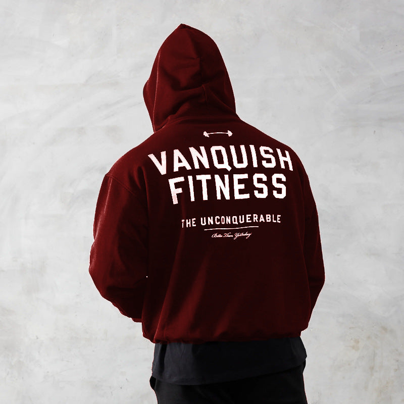 Vanquish Spring and Autumn New Men's Sports Fitness Oversized Pullover Hoodie High Quality Cotton Sweater