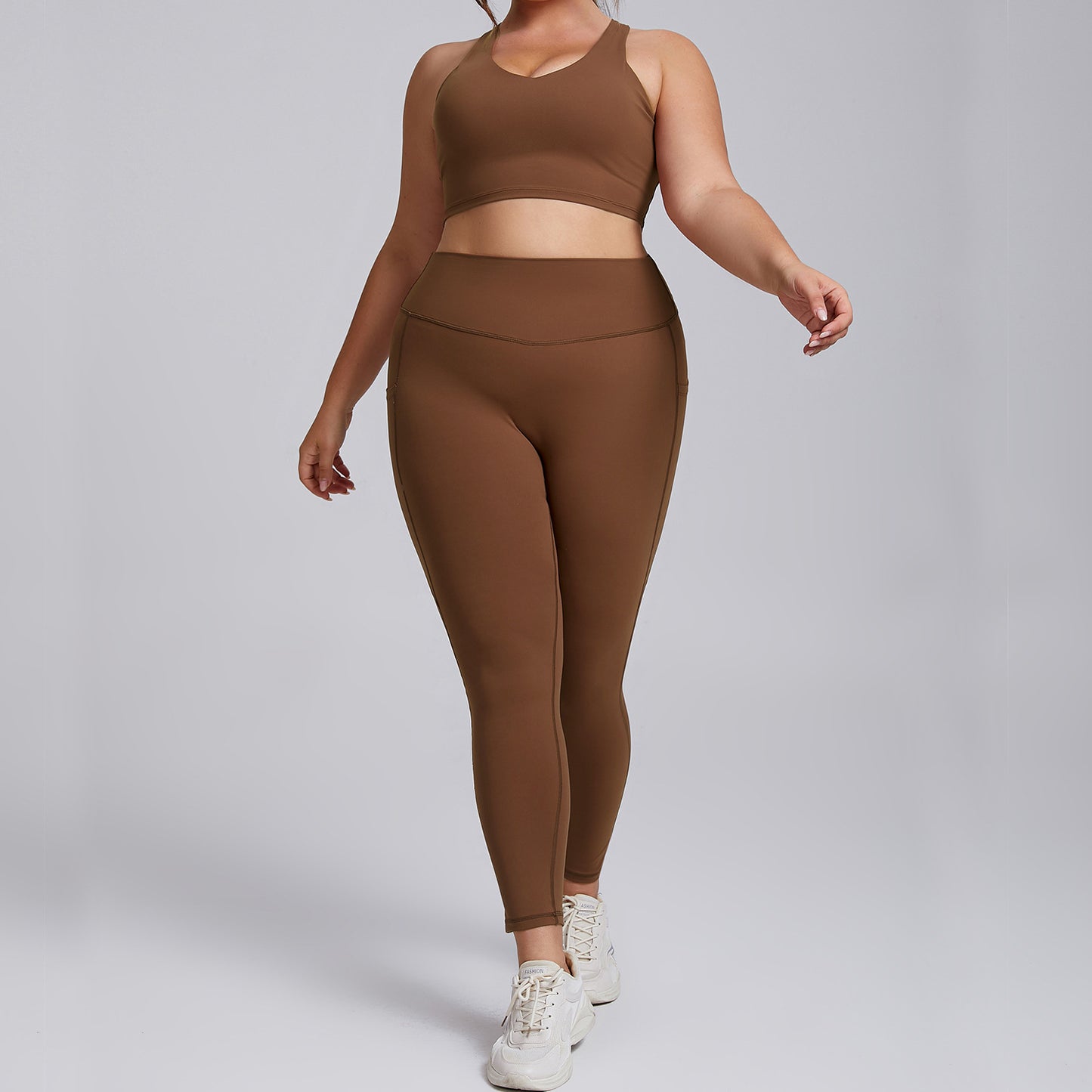 Leggings for Women Sexy plus Size Yoga Wear Suit Women's Tight Sportswear Two-Piece Bra Yoga Pants