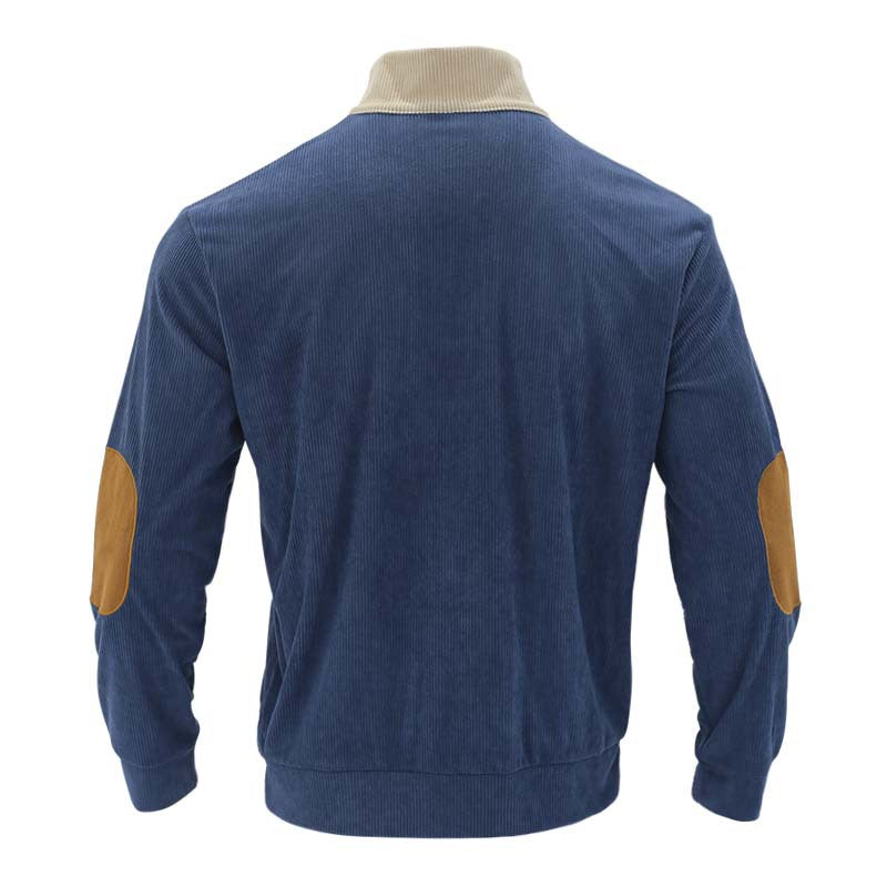 Men's Quarter Zip Up Pullover Slim Fit Mock Neck Long Sleeve Sweaters