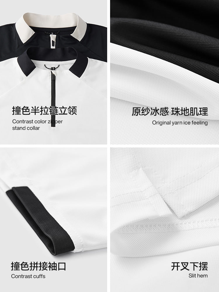 Men's T-shirt Couples  Zipper New Lightweight Cool Feeling Golf Tennis Commute