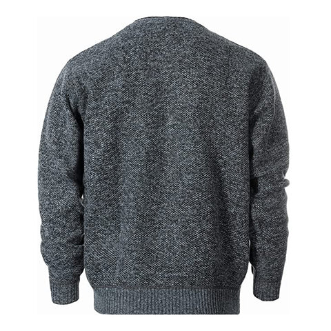 Men's Knitted fleece-lined Cardigan V-neck Knitted Sweater for Middle-aged and Elderly Business Casual Sweater