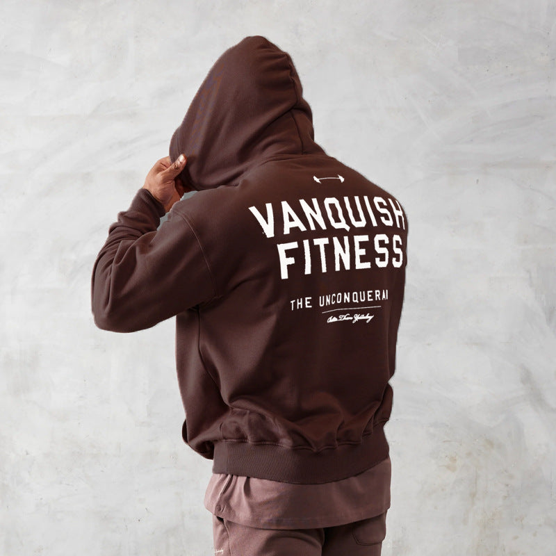 Vanquish Spring and Autumn New Men's Sports Fitness Oversized Pullover Hoodie High Quality Cotton Sweater