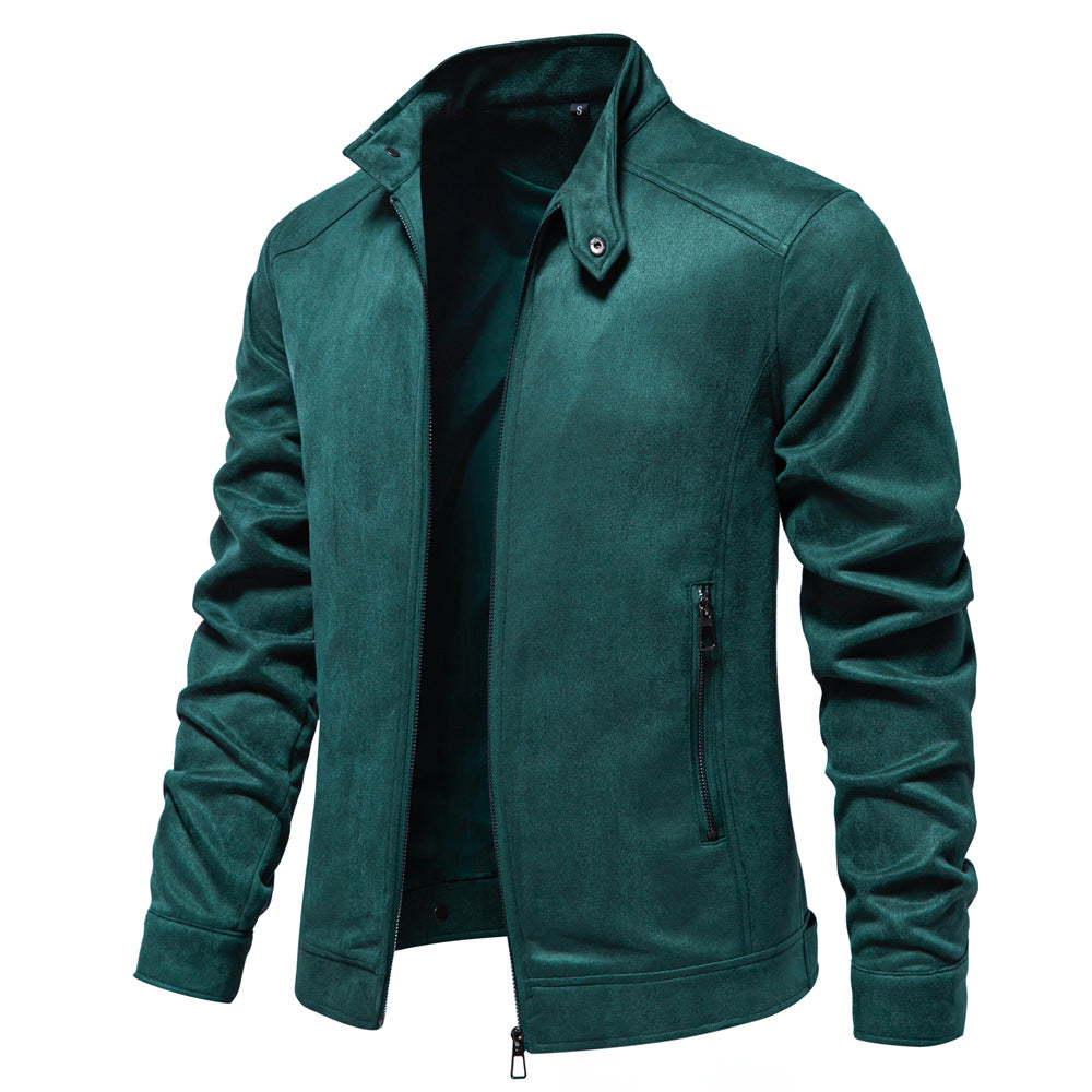 Suede Jacket for Men - Premium Suede Leather Bomber Jacket | Trucker Coat for Mens