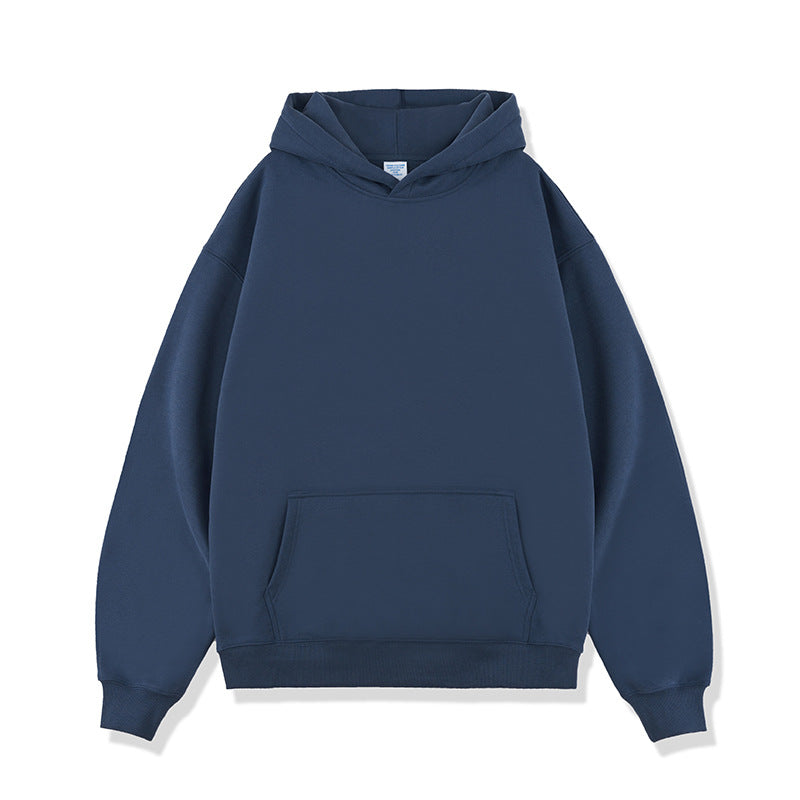 Men's Cotton Hooded Sweatshirt Solid Color Loose Tide Solid Color Casual Couple Clothing Keep Warm