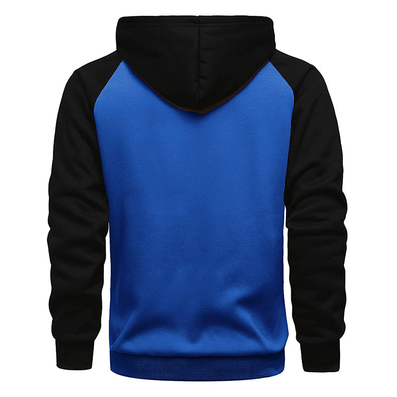 Men's fleece sweatshirts, trendy loose solid color warm hoodies, large sizes M-3XL