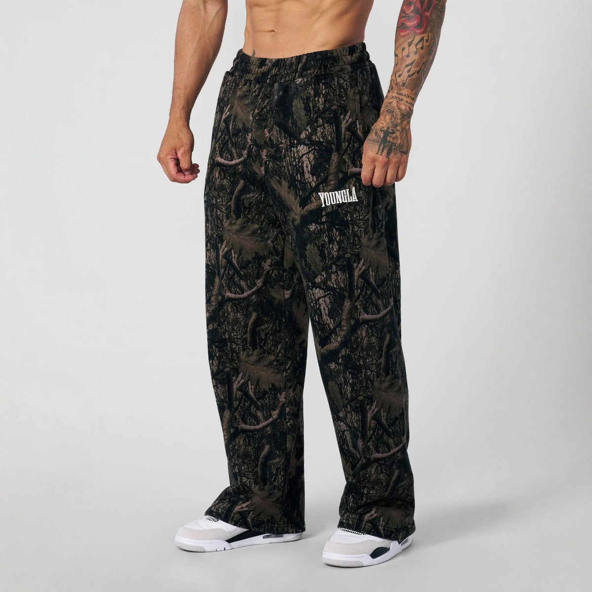 Youngla American Fashion Brand Casual Pants Digital Camouflage Printing Straight-Leg Trousers Sports Fitness Loose Wide Leg Pants