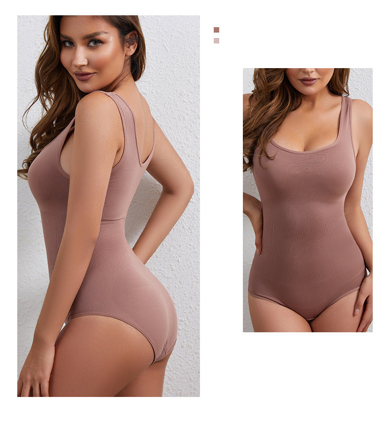 Slim Bodysuit for Women Belly and Waist Shaping Triangle Jumpsuit Seamless Hip-Lift and Belly Shaping Tight One-Piece