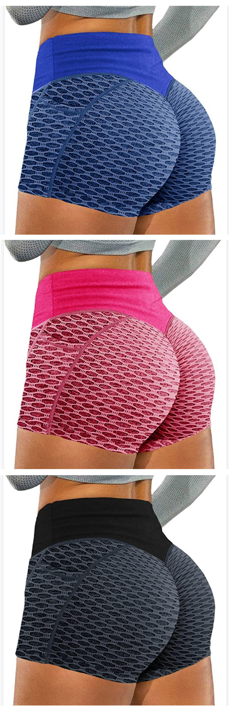 Leggings For Women plus Size Honeycomb Yoga Shorts Women's Sports Jacquard Shorts Honeycomb Pocket Fitness Yoga Shorts