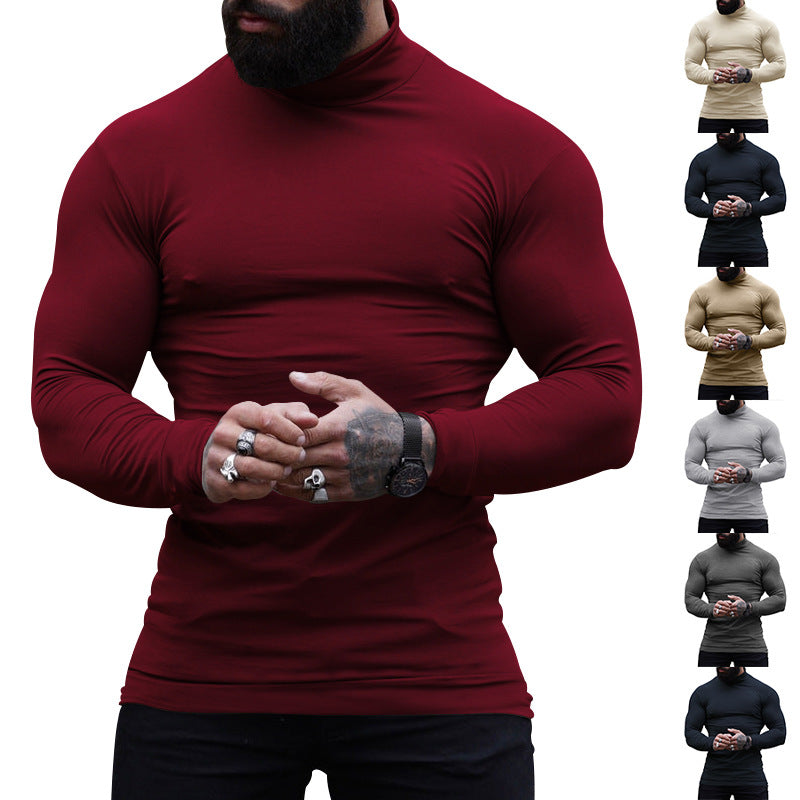 Men's Mock Turtleneck Sweater Long Sleeve Slim Fit Lightweight Soft Casual Pullover Stretch Knit Top