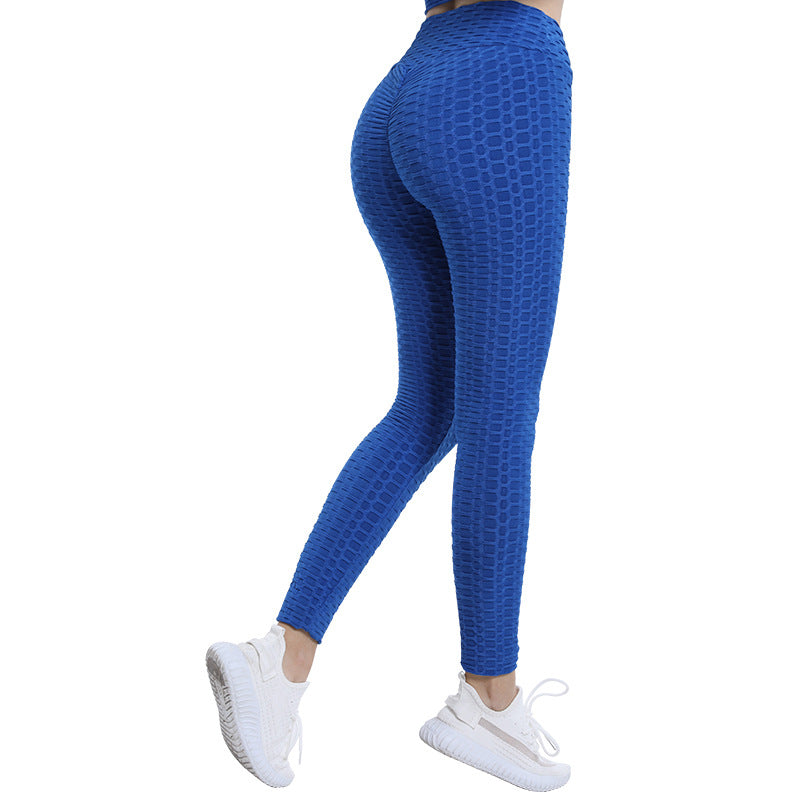 Leggings For Women Leggings Workout Elastic Sports Hip Raise High Waist Tights Breathable Jacquard plus Size Bubble Yoga Pants