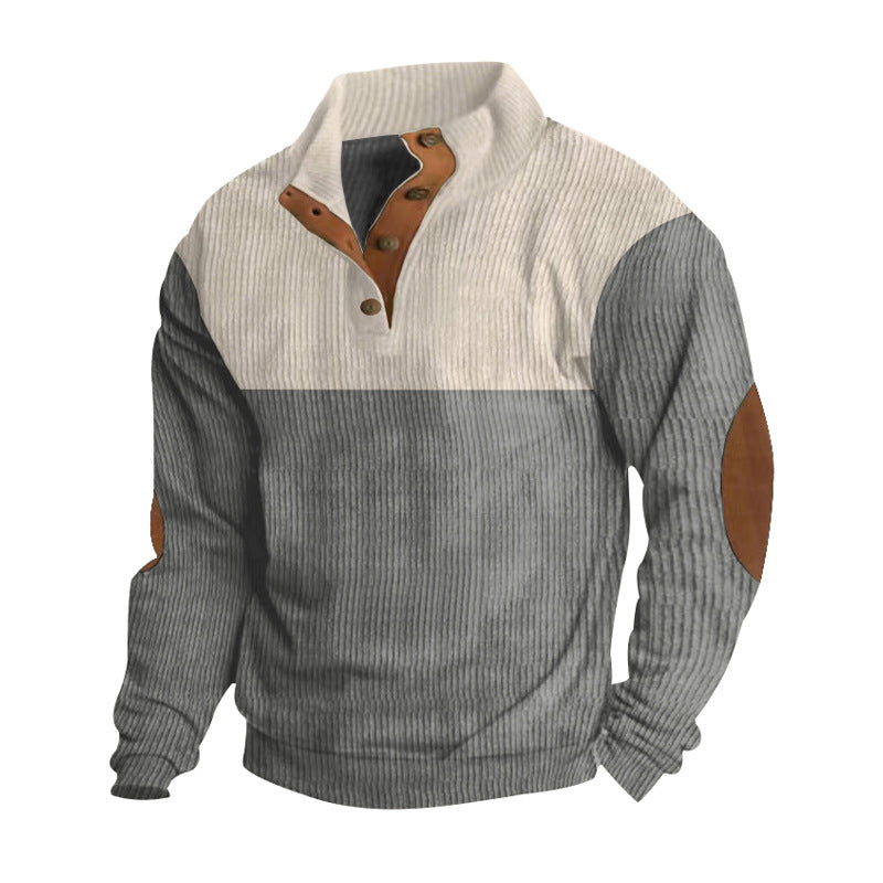 Men's Quarter Zip Up Pullover Slim Fit Mock Neck Long Sleeve Sweaters