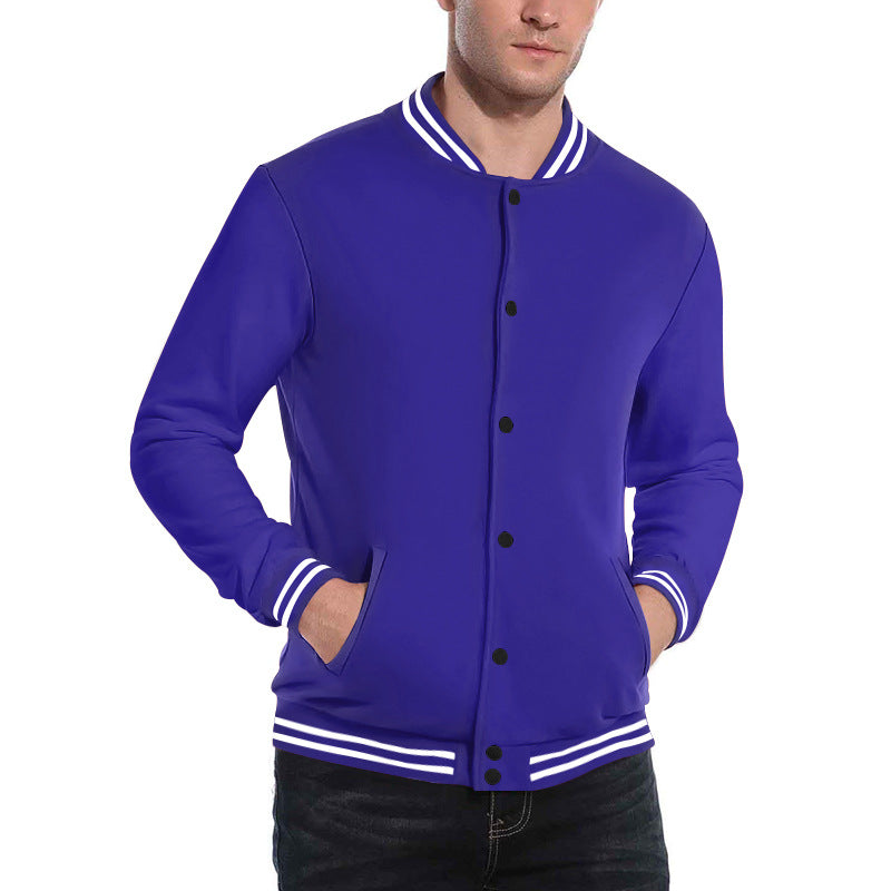 Men's Varsity Jacket Wool Blend Letterman Bomber Jacket Baseball Lightweight Jacket