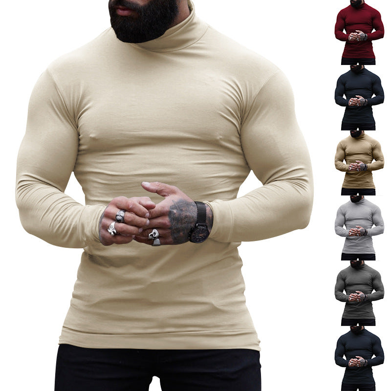 Men's Mock Turtleneck Sweater Long Sleeve Slim Fit Lightweight Soft Casual Pullover Stretch Knit Top