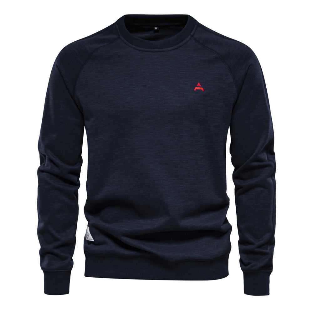 Men's crew neck sweatshirt Cotton warm trendy all-match autumn and winter S-2XL