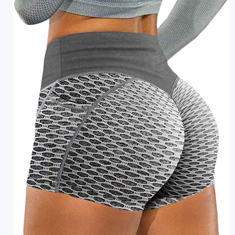 Leggings For Women plus Size Honeycomb Yoga Shorts Women's Sports Jacquard Shorts Honeycomb Pocket Fitness Yoga Shorts