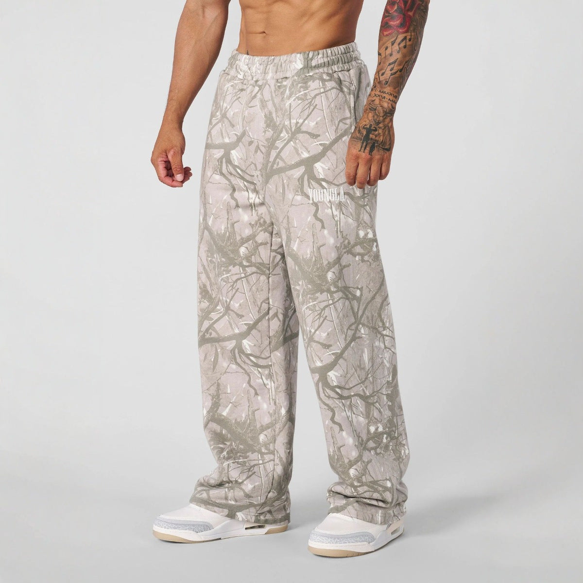 Youngla American Fashion Brand Casual Pants Digital Camouflage Printing Straight-Leg Trousers Sports Fitness Loose Wide Leg Pants