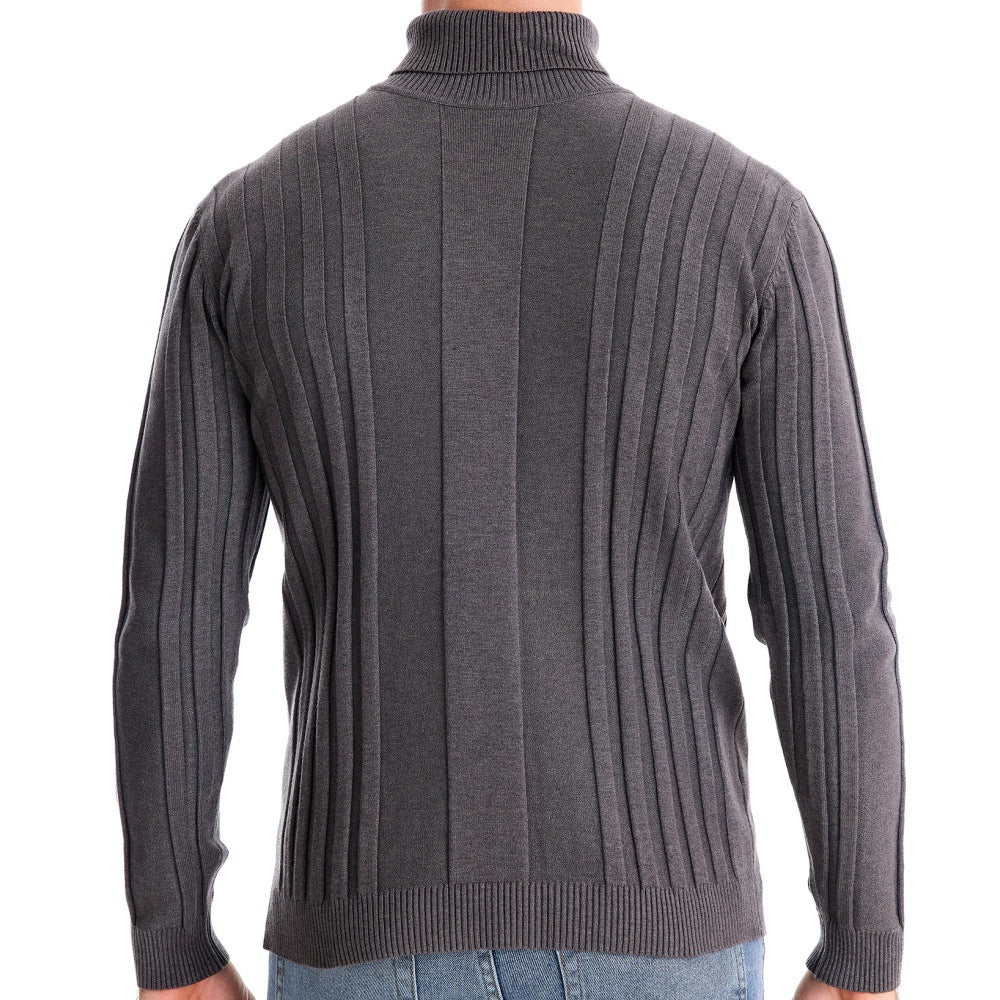 Mens Sweaters Turtleneck Cable Knitted Pullover Long Sleeve Slim Fit Chunky Casual Fall Winter Warm Cardigans