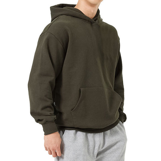 Men's sweatshirts, trendy loose solid color warm hoodies, large sizes M-3XL