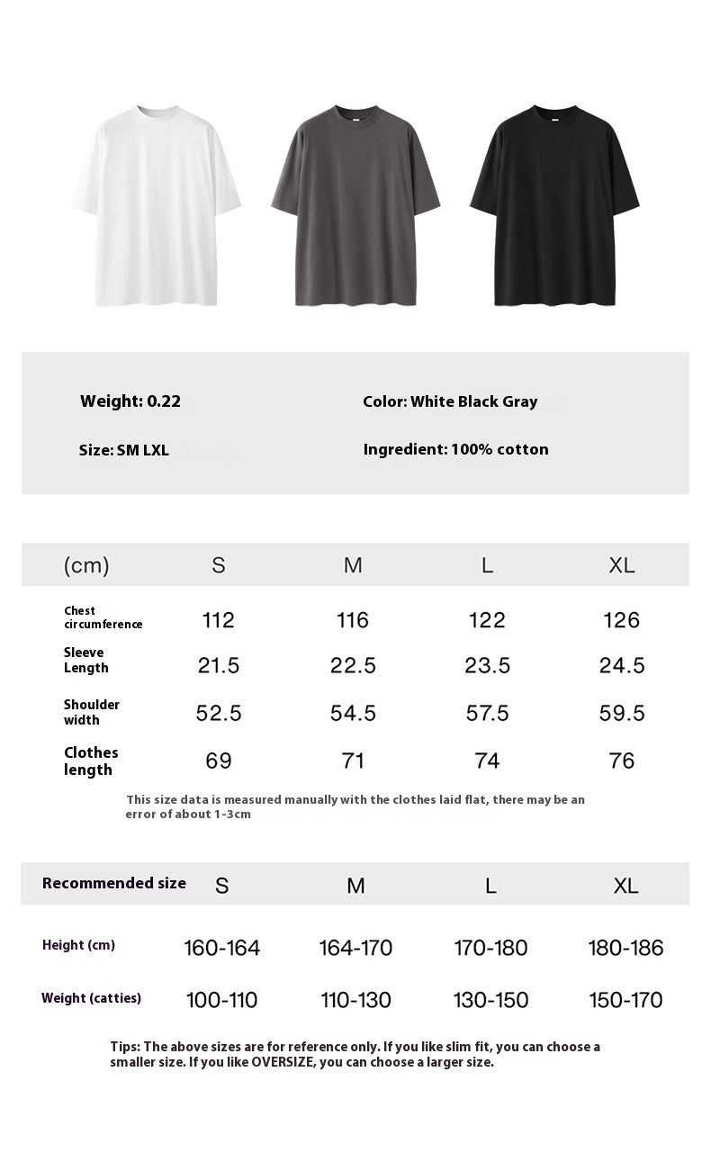 Men's T-shirt premium Pima cotton short sleeve-145g lightweight, moisture-wicking & breathable summer essential