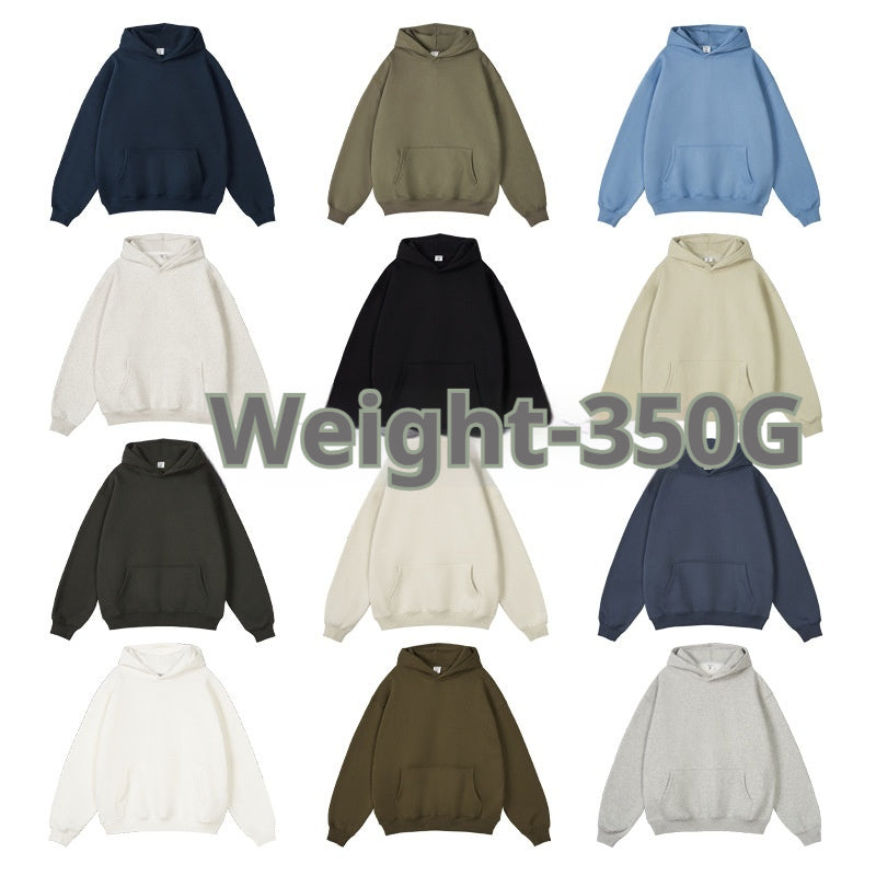 Men's Hoodie - Long Sleeve Round Neck Cotton Trendy Solid Color S - 2XL