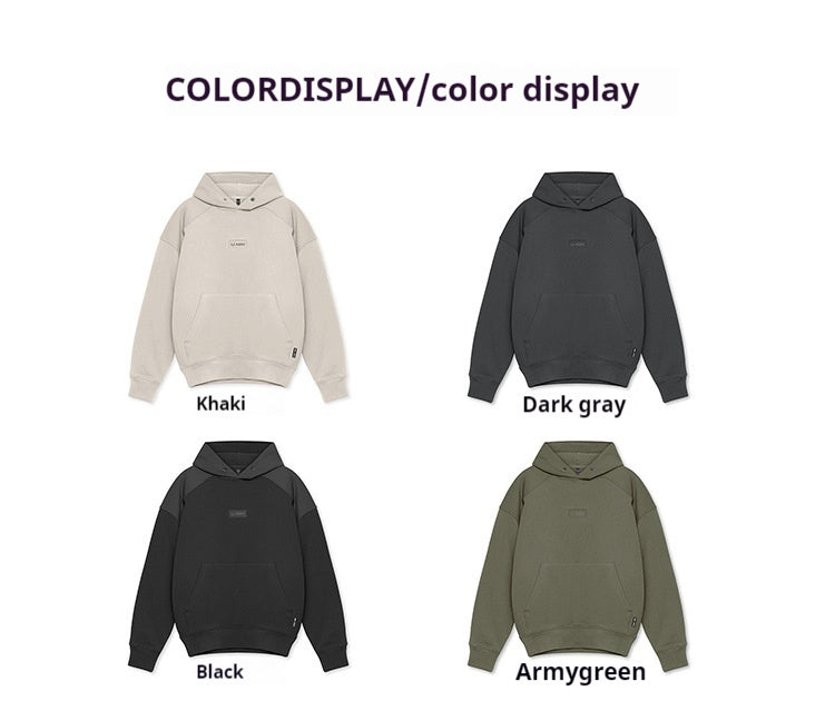 Men's Hooded Jacket Waterproof High Quality Sports Loose Solid Color Warm Hoodies Large Size M-3XL