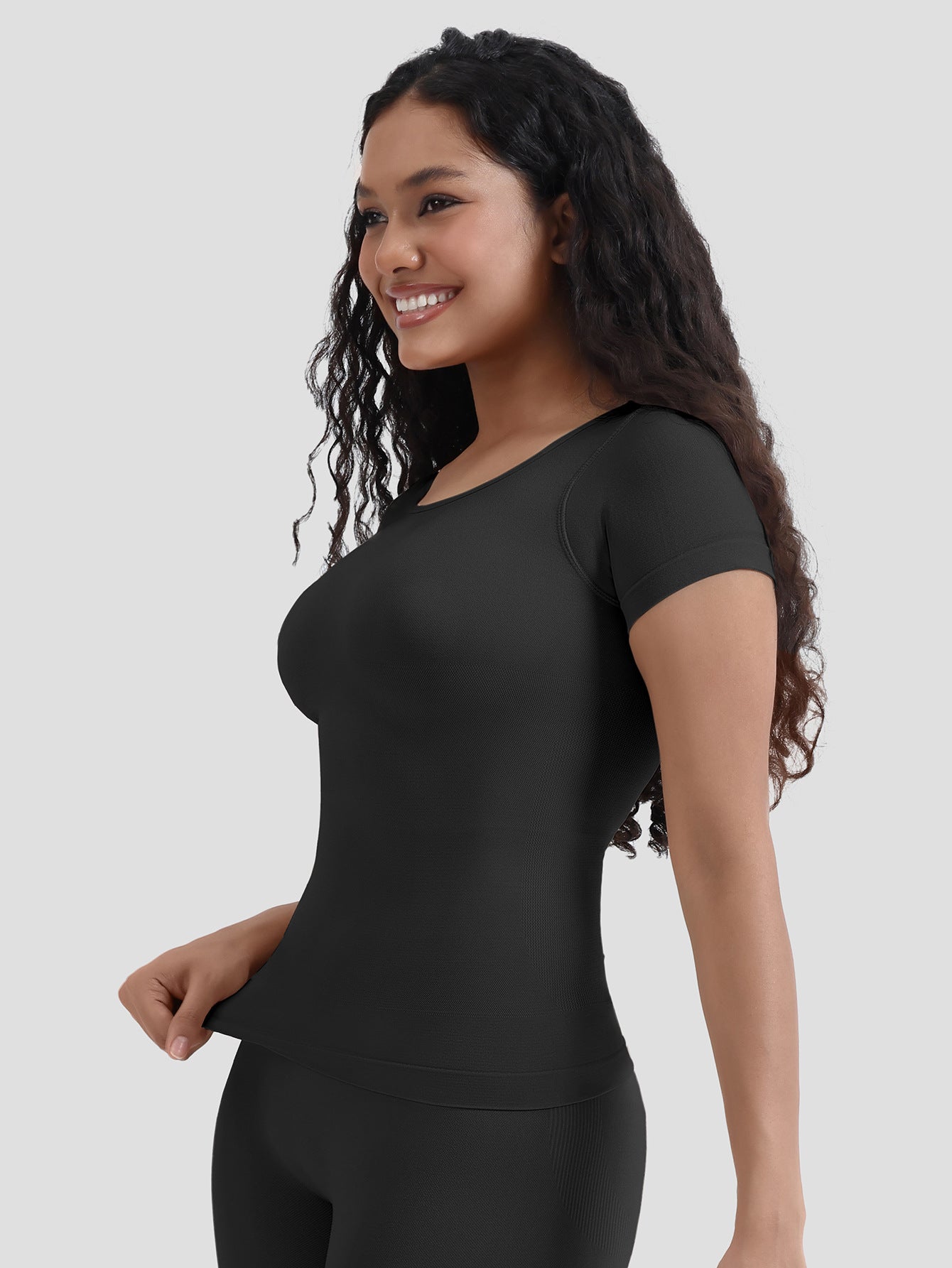 Slimming Bodysuit for Women – Tummy Control Shapewear Base Layer, Fitted T-Shirt Style One-Piece