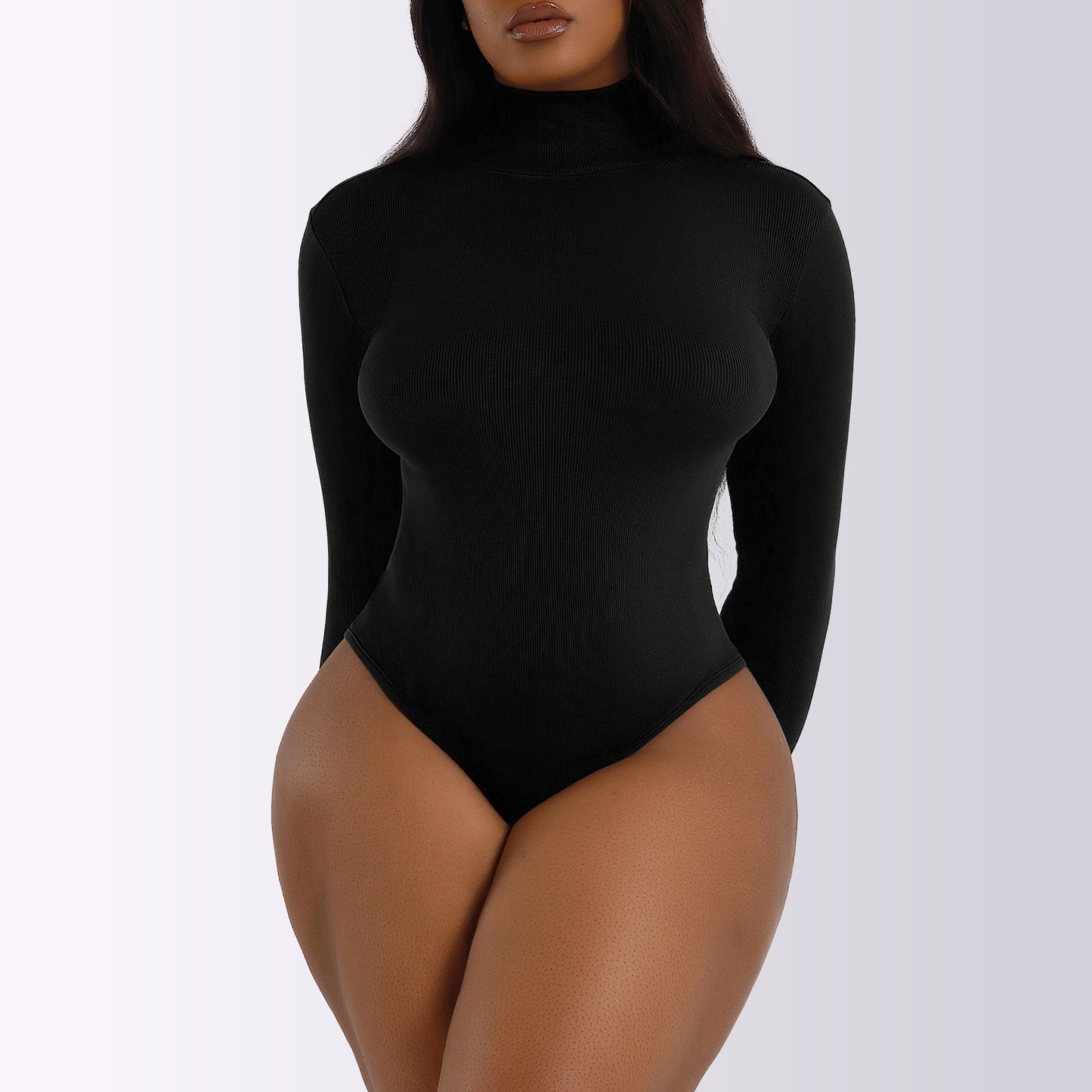 Slim Bodysuit for Women  Rompers Women Turtleneck Bottoming Shirt Long Sleeve Jumpsuit Long Sleeve Bodysuit