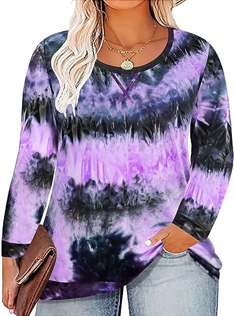 Women's Plus Size New 3/4 Sleeve V-Neck Button Casual Loose Blouse Top