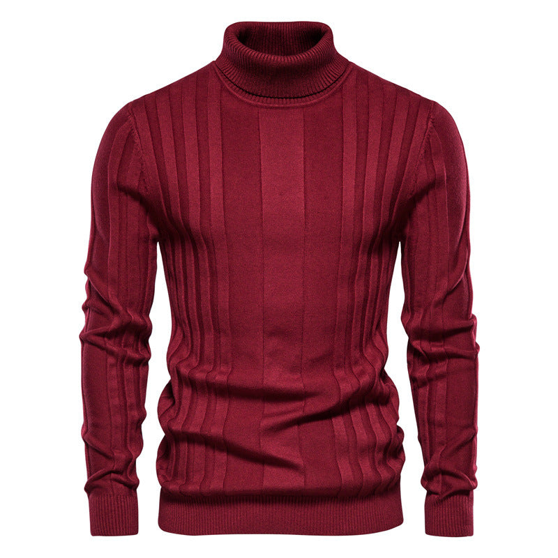 Mens Sweaters Turtleneck Cable Knitted Pullover Long Sleeve Slim Fit Chunky Casual Fall Winter Warm Cardigans