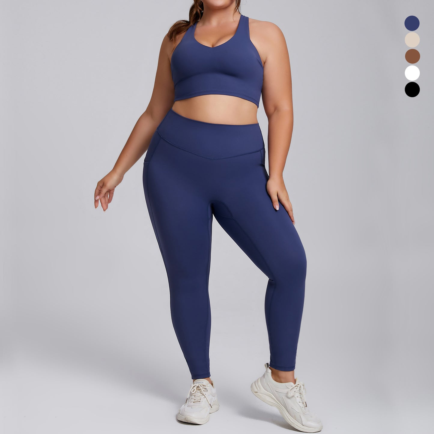 Leggings for Women Sexy plus Size Yoga Wear Suit Women's Tight Sportswear Two-Piece Bra Yoga Pants