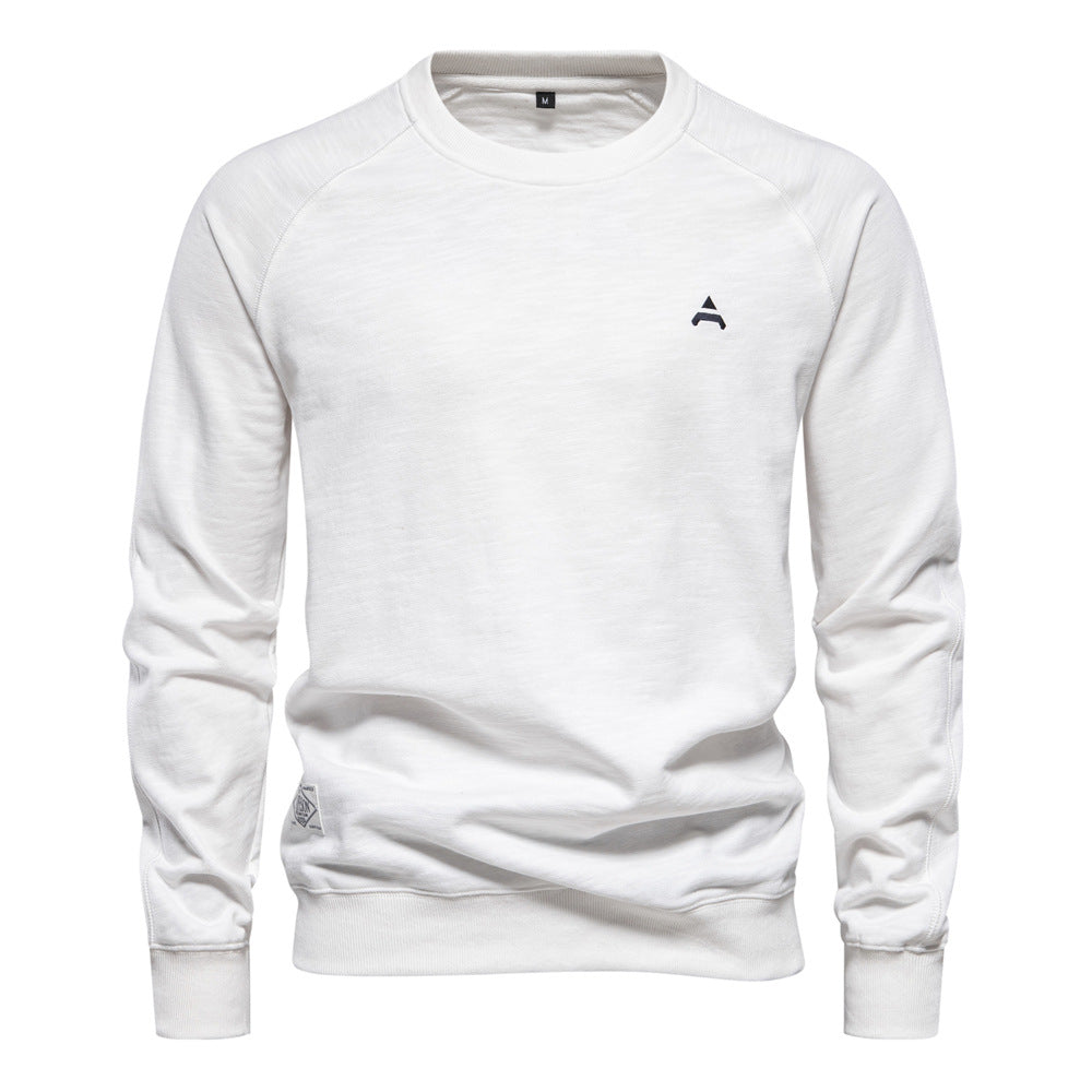 Men's crew neck sweatshirt Cotton warm trendy all-match autumn and winter S-2XL