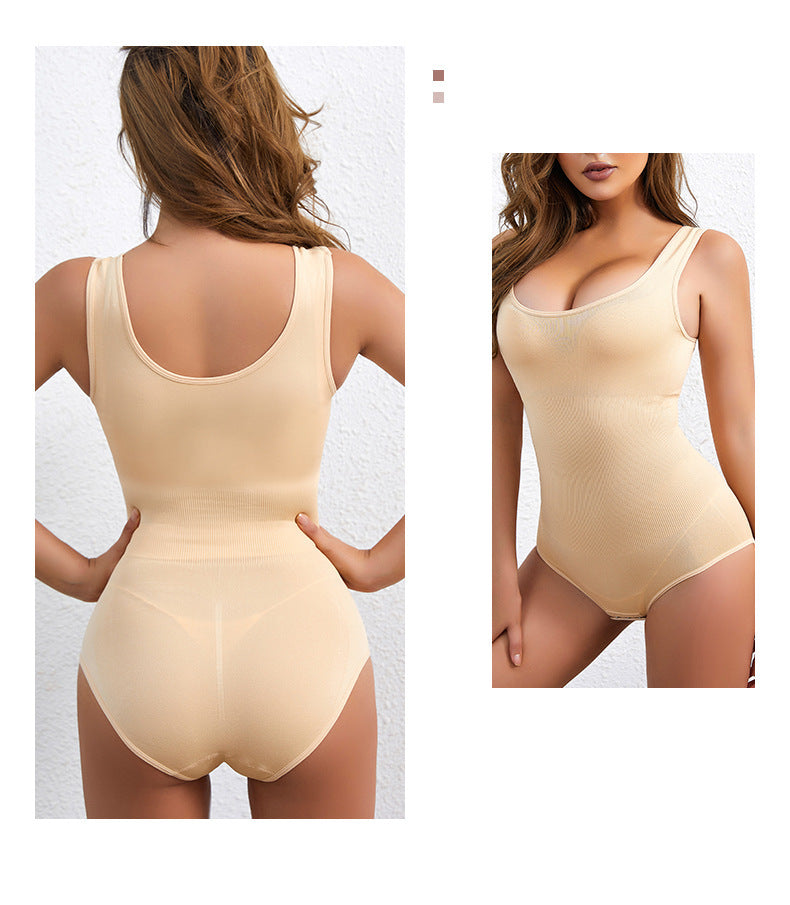 Slim Bodysuit for Women Belly and Waist Shaping Triangle Jumpsuit Seamless Hip-Lift and Belly Shaping Tight One-Piece