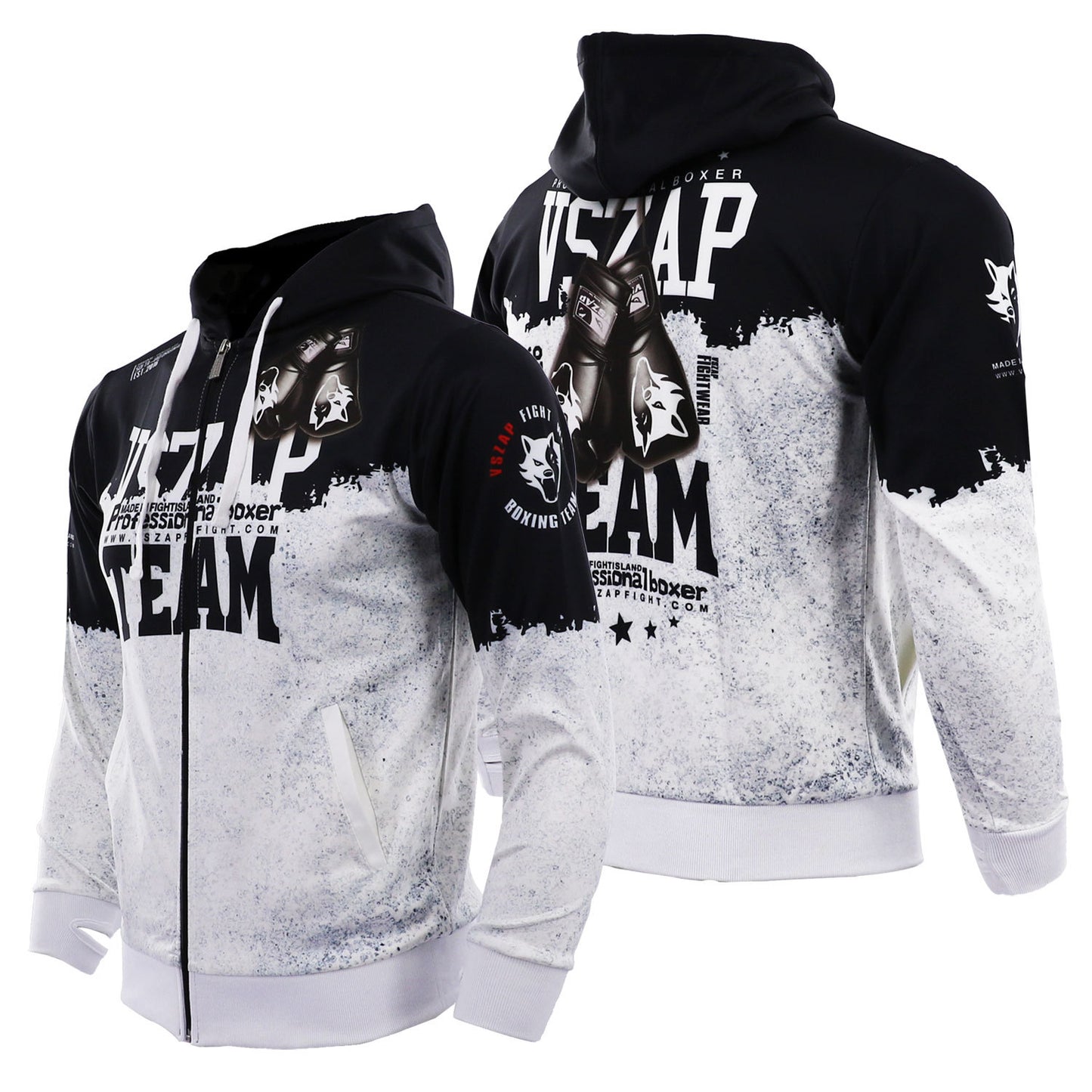 Vszap Boxing Suit Combat Training UFC Sweater Men's and Women's Muay Thai Fight Competition Quick-Drying Sports MMA Autumn Coat