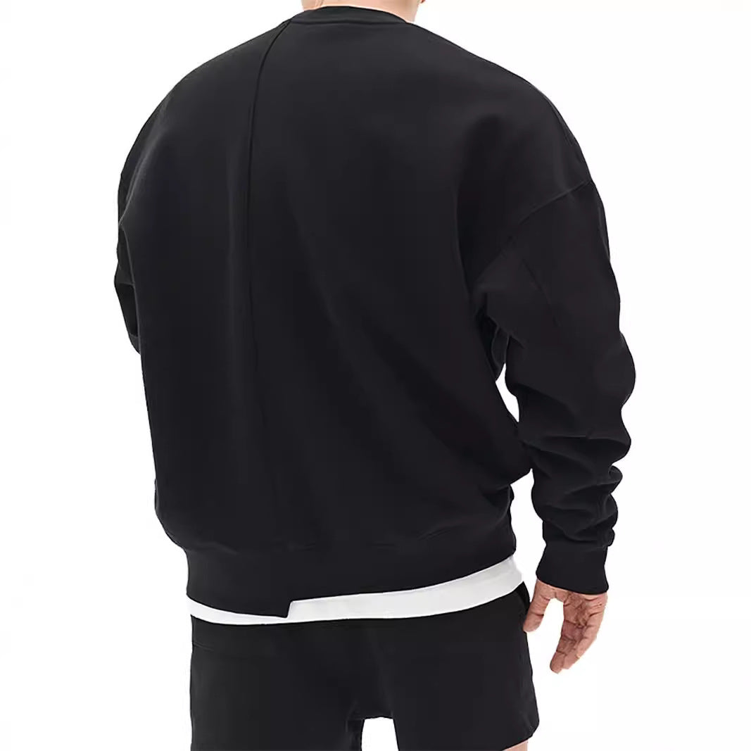 Men's sweatshirts, loose sweat-absorbing and quick-drying cotton solid color warm hoodies, large sizes M-3XL