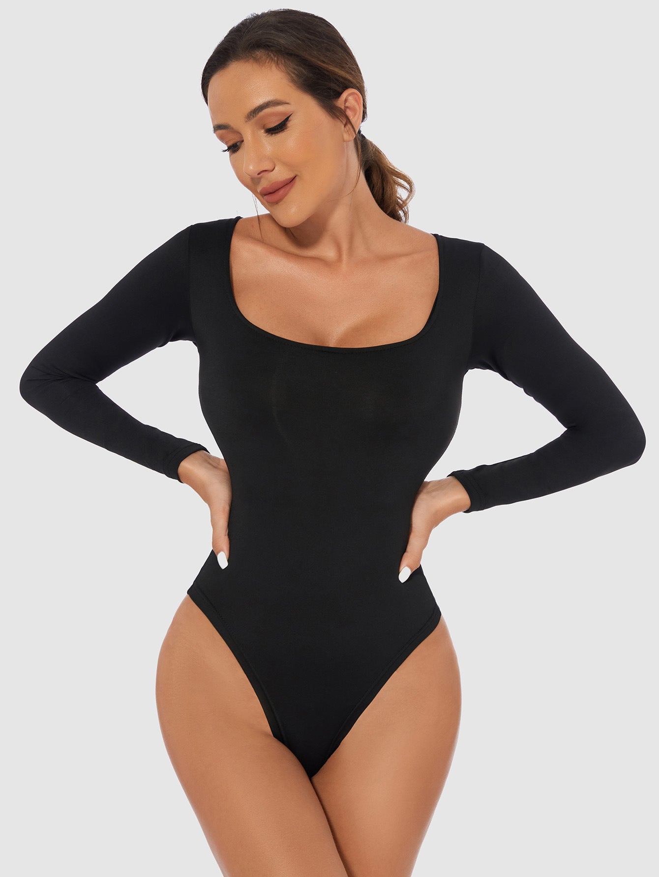 Slim Bodysuit for Women Slim Bodysuit for Women plus Size Women's Slim Bottoming Shirt T-shirt Long Sleeve Women's Jumpsuit Bodysuit Women's Shirt