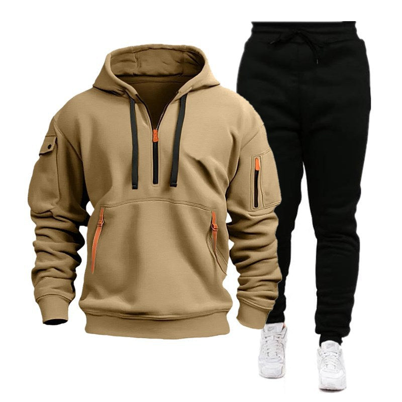 Men's Tracksuit 2 Pieces Set S-3XL Zip Up Hoodie Sweatsuits Athletic Jogging Suit Set Casual Outfit with Pockets