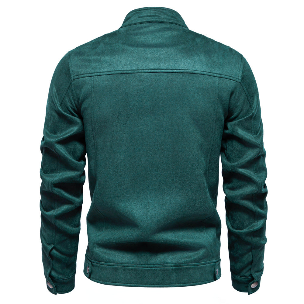 Suede Jacket for Men - Premium Suede Leather Bomber Jacket | Trucker Coat for Mens