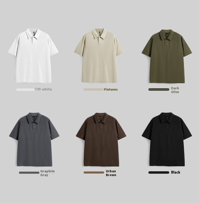 Men's T-shirt INF Men's Clothing | DuPont Sorona Cool Feeling Pearl Polo Shirt Spring and Summer New Trendy Brand Loose Casual Men